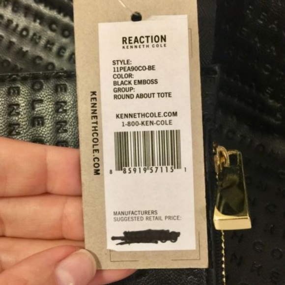 NEW Reaction Kenneth Cole Shoulder Bag Tote Purse - Picture 5 of 7